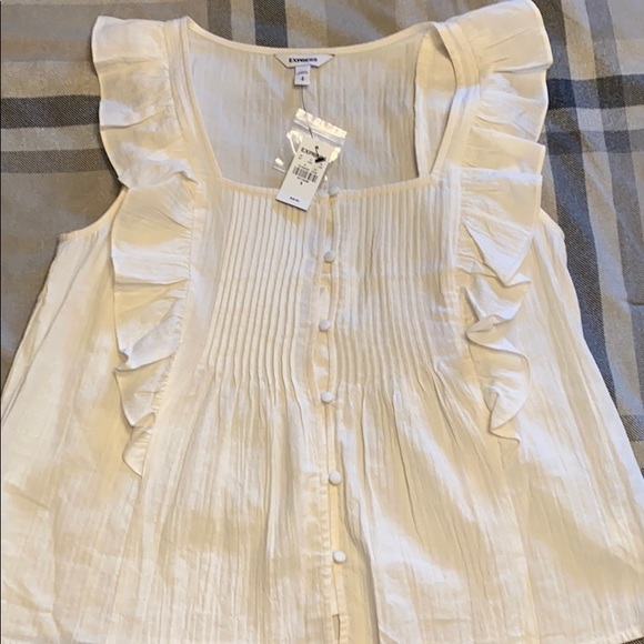 Express Square neck ruffle tank - Picture 2 of 4